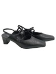 Vorschaubild 1 von Pumps Damen Gr. 36 Schwarz Leder Slip-On 6 cm Klassisch Business Uni