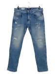 Vorschaubild 1 von Anbass Herren Jeans Slim Fit W36/L32 Blau Destroyed Organic Cotton