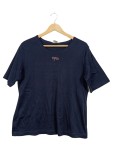 Vorschaubild 1 von T-Shirt Damen Gr. 44 Blau Baumwolle Uni Casual Kurzarm Alltag Strasssteine