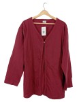 Vorschaubild 1 von Damen Strickjacke Cardigan Gr. 52/XL Rot Baumwolle Basic