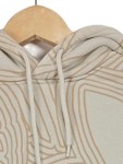 Vorschaubild 2 von Kapuzenpullover Herren Gr. 50/L Beige Baumwolle Polyester Abstrakt