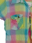 Vorschaubild 3 von Freizeithemd Kinder Mehrfarbig Gr. 146 Baumwolle Kariert Casual Kurzarm