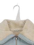Vorschaubild 3 von Damen Kunstlederjacke Felljacke Teddyfell Blau Gr. 42 XL