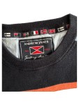 Vorschaubild 4 von Pullover Herren Blau Gr. 52/L Baumwolle Gestreift Maritim Langarm