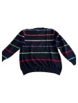 Vorschaubild 2 von Pullover Herren Blau Gr. 52/L Baumwolle Gestreift Maritim Langarm