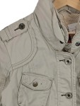 Vorschaubild 2 von Bomberjacke Damen Beige Gr. 38/M Polyester Baumwolle Uni Casual Freizeit