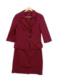 Vorschaubild 1 von Kostüm Damen Rot Gr. 36/S Polyester Uni Business 3/4-Arm Knopf