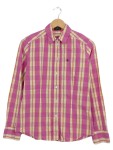 Vorschaubild 1 von Hemdbluse Damen Rosa Gr. 36/S Baumwolle Kariert Casual Langarm Freizeit