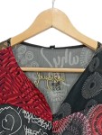 Vorschaubild 2 von Bluse Damen Gr. 38/M Mehrfarbig Polyester Abstrakt Bohemian Langarm