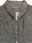 Vorschaubild 2 von Übergangsjacke Damen Gr. 42/L Grau Baumwolle Florales Muster