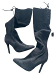 Vorschaubild 3 von Damen Overknee-Stiefel Schwarz Gr. 40 High Heels Stiletto Schnürung