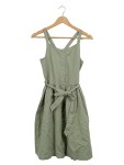 Vorschaubild 1 von Sommerkleid Mädchen Gr. 152 Oliv Midikleid Baumwolle Leinen Freizeit