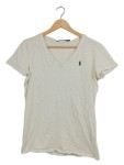 Vorschaubild 1 von T-Shirt Damen Beige Gr. 38/M Baumwolle Uni Basic Kurzarm Logo