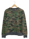 Vorschaubild 1 von Pullover Herren Camouflage Logo Print Grün Gr. S Baumwolle