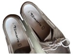 Vorschaubild 3 von Loafer Damen Gr. 37 Beige Leder Schnürung 1 cm Maritim Freizeit Uni