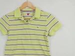 Vorschaubild 3 von Poloshirt Damen Gelb Gr. 34/XS Baumwolle Gestreift Preppy Kurzarm