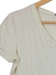 Vorschaubild 3 von T-Shirt Damen Beige Gr. 38/M Baumwolle Uni Basic Kurzarm Logo