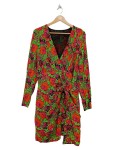 Vorschaubild 1 von Blusenkleid Damen Mehrfarbig Gr. 42/L Viskose Blumenmuster Farbenfroh Party