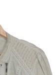 Vorschaubild 2 von Steppjacke Damen Gr. 44/XXL Beige Baumwolle Uni Casual Langarm