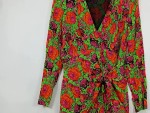Vorschaubild 2 von Blusenkleid Damen Mehrfarbig Gr. 42/L Viskose Blumenmuster Farbenfroh Party
