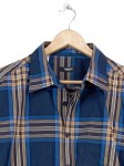 Vorschaubild 2 von Freizeithemd Herren Gr. 44/XXL Blau Baumwolle Kariert Casual Langarm