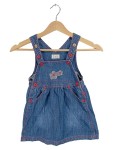 Vorschaubild 1 von Jeanskleid Kinder Blau Gr. 92 Baumwolle Uni Casual Alltag Frühjahr/Sommer