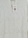 Vorschaubild 2 von Top Damen Weiß Gr. 40/L Polyester Uni Feminin Ärmellos Alltag Spitze