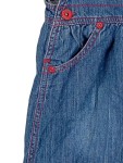 Vorschaubild 3 von Jeanskleid Kinder Blau Gr. 92 Baumwolle Uni Casual Alltag Frühjahr/Sommer