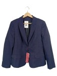 Vorschaubild 1 von Blazer Damen Gr. 40/L Blau Polyester Meliert Business Langarm Knopf