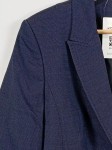 Vorschaubild 3 von Blazer Damen Gr. 40/L Blau Polyester Meliert Business Langarm Knopf