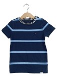 Vorschaubild 1 von T-Shirt Kinder Blau Gr. 110 Baumwolle Gestreift Casual Kurzarm
