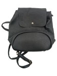 Vorschaubild 1 von Rucksack Damen Schwarz Polyurethan Uni Casual Alltag Knopf Mittel