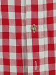 Vorschaubild 4 von Trachtenhemd Herren kariert rot Baumwolle Gr. 48 S Langarm