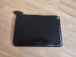 Vorschaubild 2 von Clutch Damen Schwarz Pochette Leder Uni Minimalistisch Elegant Logo Klein