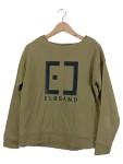 Vorschaubild 1 von Sweatshirt Damen Gr. 36/S Oliv Baumwolle Logo-Print Casual Langarm