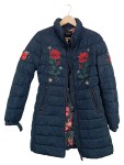 Vorschaubild 1 von Steppjacke Damen Gr. 40/L Blau Polyester Florales Muster Farbenfroh