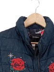 Vorschaubild 2 von Steppjacke Damen Gr. 40/L Blau Polyester Florales Muster Farbenfroh
