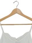 Vorschaubild 2 von Unterhemd Damen Gr. 36 Weiß Baumwolle Uni Feminin Ärmellos Alltag