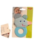 Vorschaubild 1 von Greifling Maus Beißring Baby Spielzeug Blau mit Beißelement NEU