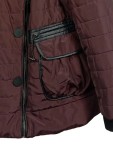 Vorschaubild 3 von Steppjacke Damen Gr. 44/XXL Braun Polyester Uni Casual Langarm Alltag