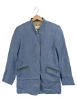Vorschaubild 1 von Trachtenjacke Damen Blau Gr. 40/L Viskose Acetat Uni Langarm