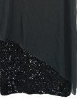 Vorschaubild 2 von Cocktailkleid Damen Gr. 40/L Schwarz Viskose Uni Elegant Kurzarm