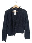 Vorschaubild 1 von Strickjacke Damen Gr. 36/S Schwarz Strukturmuster Elegant Langarm