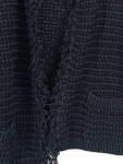 Vorschaubild 2 von Strickjacke Damen Gr. 36/S Schwarz Strukturmuster Elegant Langarm
