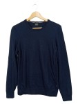 Vorschaubild 1 von Pullover Herren Gr. 52/L Blau Wolle Uni Business Langarm Herbst/Winter