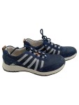 Vorschaubild 1 von Sneaker low Damen Gr. 37 Blau Leder Schnürung Casual Freizeit Uni