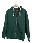 Vorschaubild 1 von Kapuzenpullover Herren Grün Gr. 50/M Baumwolle Uni Casual Langarm Freizeit