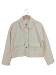 Vorschaubild 1 von Übergangsjacke Damen Beige Gr. 36/S Polyester Baumwolle Viskose Polyacryl