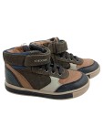 Vorschaubild 1 von Kinder Sneaker High Top Gr. 25 Braun Grau Leder Klettverschluss