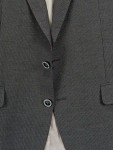 Vorschaubild 4 von Sakko Herren Gr. 54/XL Grau Strukturmuster Business Langarm Knopf